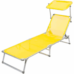 Cadeira Espreguiçadeira Textilene Alumínio Buzios Amarelo