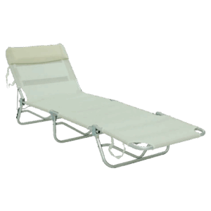 Cadeira Espreguiçadeira Textilene Alumínio Branca