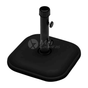 Base para Ombrelone Quadrada de Concreto 11 Kg Preta