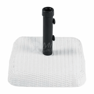 Base para Ombrelone Quadrada em Rattan 30 Kg Branca
