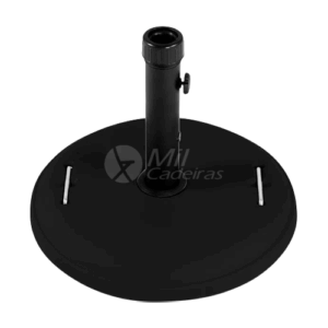 Base para Ombrelone Redonda de Concreto 22 Kg Preta