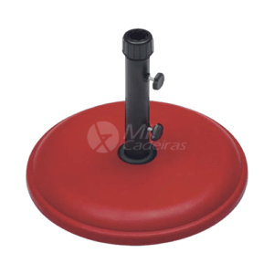 Base para Ombrelone Redonda de Concreto Expandido 16 Kg Vermelha