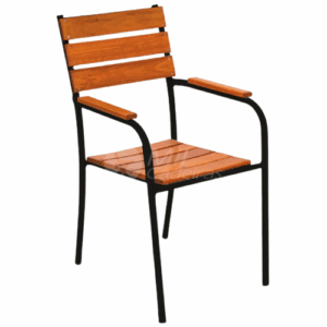 Cadeira em Madeira e Alumínio - Preto