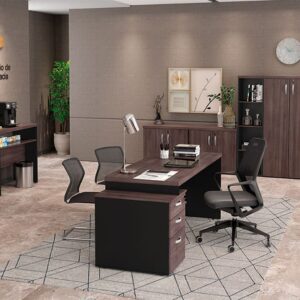 Mesa para Escritório com Gavetas- Linha M40
