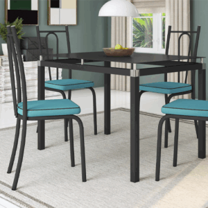 Conjunto Malva 4 cadeiras 123