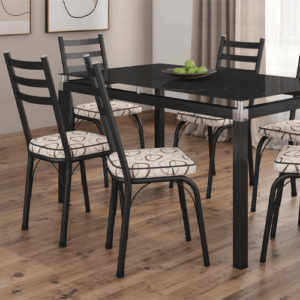 Conjunto Malva com 6 cadeiras 141