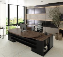 MESA TAMBURATO PRESIDENTE COM CONNECT -CHARUTO/PRETO