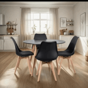 Conjunto Mesa Redonda Leda 80cm 04 Lugares Cadeiras