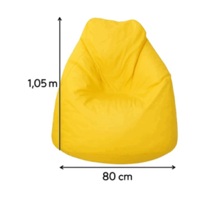 Pufe Puff Pera Fofão Escritório Com Enchimento Amarelo