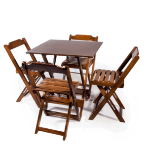 Mesa Dobrável com 4 Cadeiras